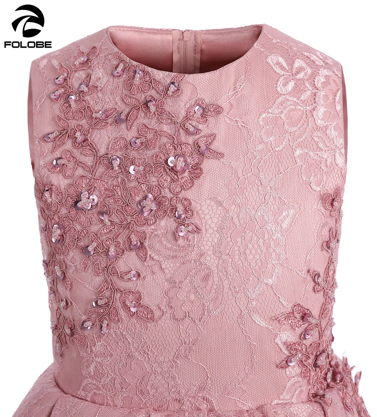 FOLOBE розовые цветочные платья для девочек на свадьбу трапециевидные тюлевые