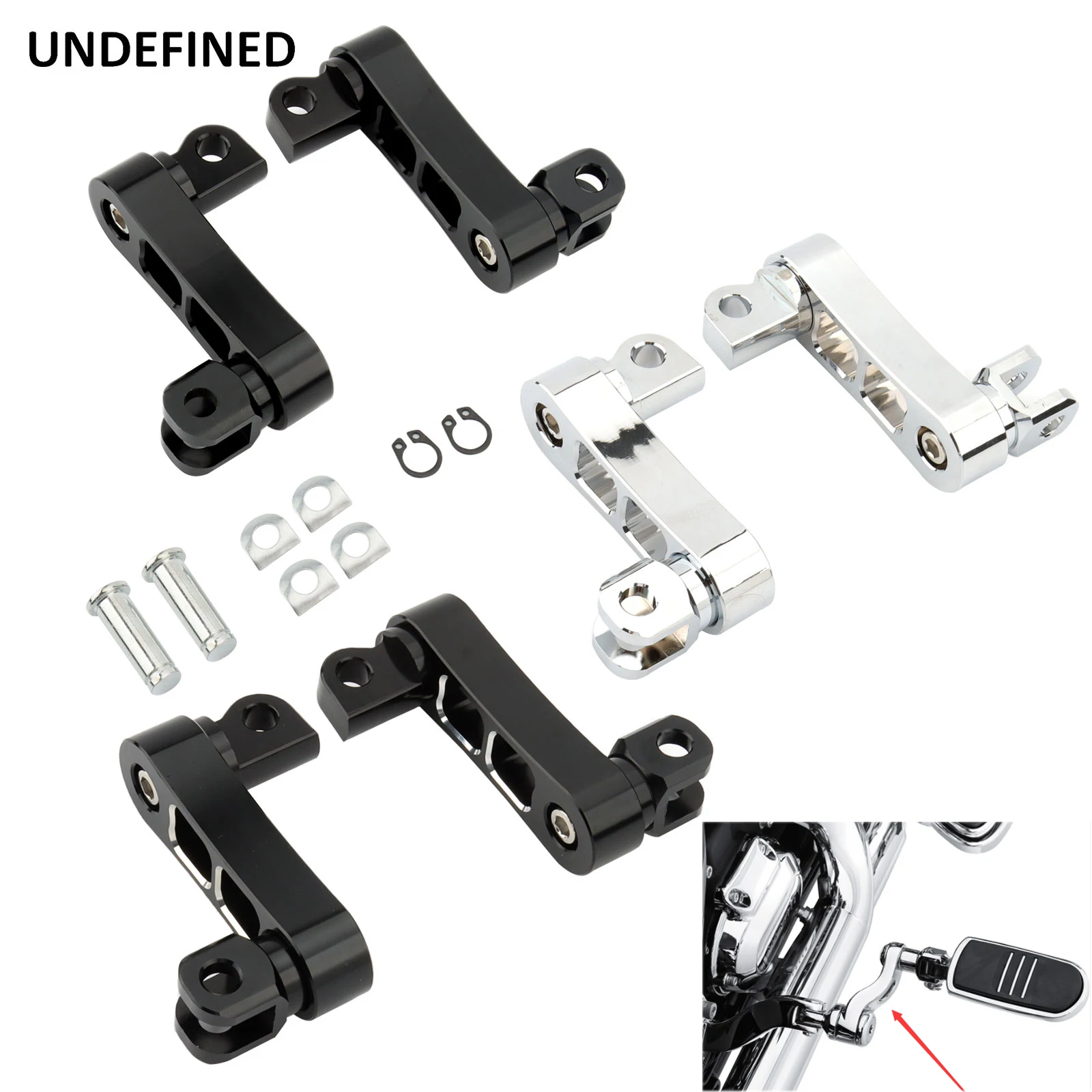 

Motorcycle Adjustable Passenger Footpegs Mount Clamp Support Extensions Bracket For Harley Touring Dyna Softail Sportster XL 883