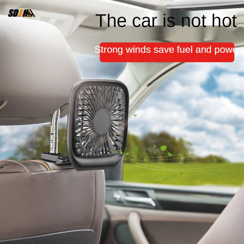 

Universal Car Fan Car Back Seat Mini USB Silent Fan Cooler Portable Foldable Cooling Fan Suitable for Car Truck SUV Boat Office