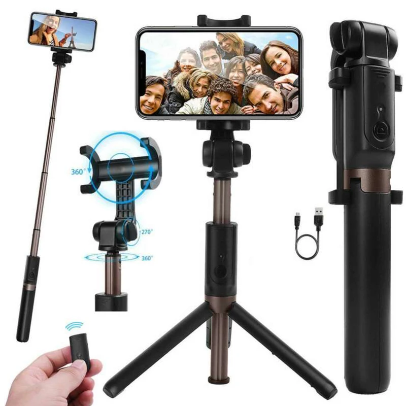 

Multifunction Selfie Stick Phone Tripod Extendable Monopod with Bluetooth Remote for Smartphone Selfie Stick