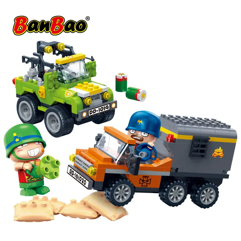 Banbao PowpowBing Caisson SUV Transport vehicle soldier блоки Строительные кирпичи Обучающие игрушки