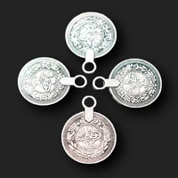 10pcs silver plated coin pendants retro earrings bracelet jewelry accessories diy charms for metal handicraft making a2318