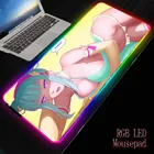 Игровой коврик MRGBEST с большой грудью, картинка RGB, светодиодный коврик для мыши, геймерский ПК, коврик для мыши и обычная модель