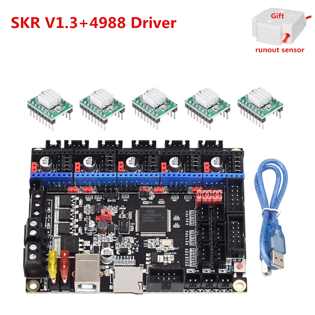 

SKR V1.3 control plate 32 bit CPU 3d printer upgrade motherboard skr 1.3 for Ender 3 CR10 UART TMC2209 TMC2208 TMC2130 SPI