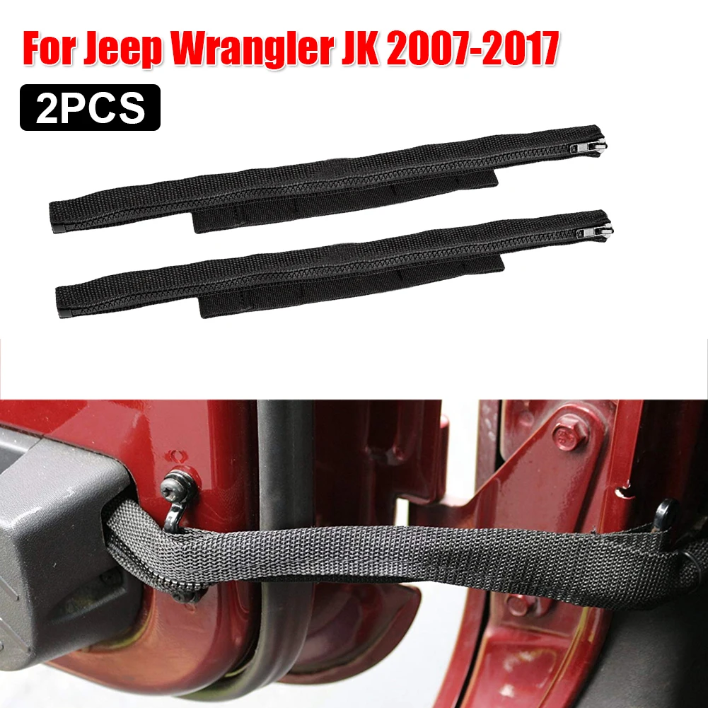 

Black Door Limiting Straps Wire Protecting Harness for Jeep Wrangler JK 2007-17