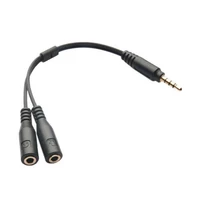 fast ship splitter headphone for computer 3 5mm male to 2 female 3 5mm mic audio y splitter cable headset to pc adapter