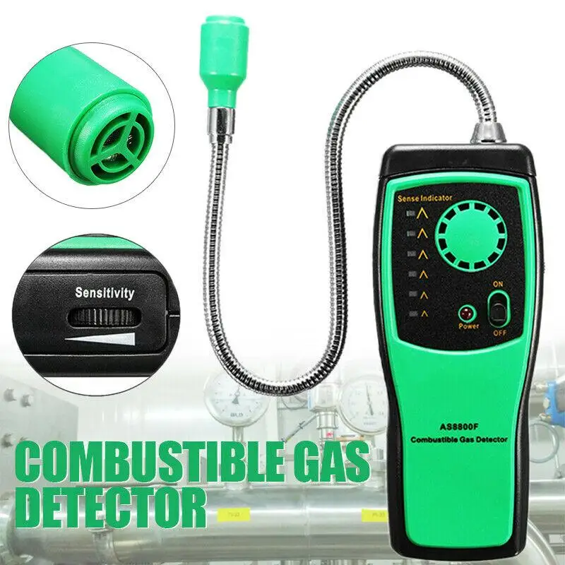 

AMYGOJJ AS8800F Portable Combustible Gas Detector Methane Natural Gas Leak Analyzer Tester(Without Battery)