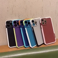 apple mobile phone stylish contrast color anti drop mobile phone case suitable for iphone 11 12 13pro max mini honeycomb cooling