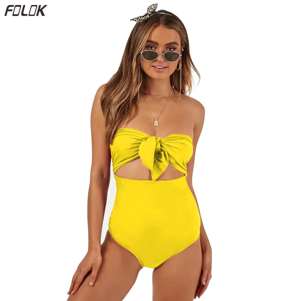 Слитный купальник 2021One для женщин пляжная одежда монокини в горошек пуш-ап