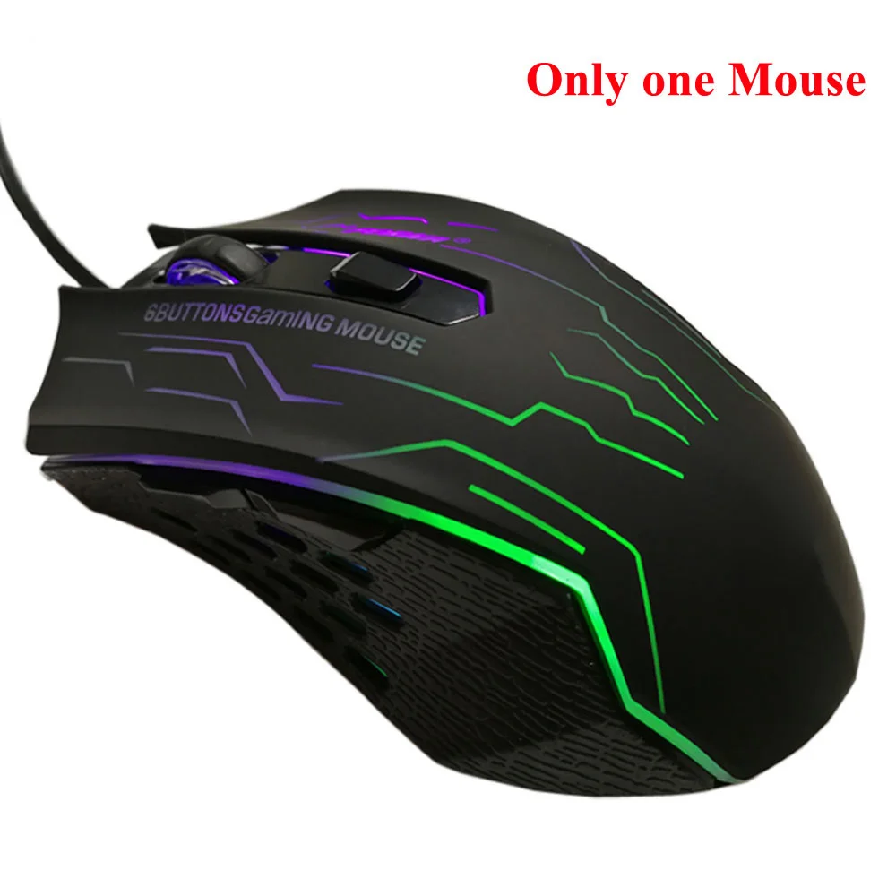 Silent Click USB Wired Gaming Mouse 6 Buttons 3200DPI Mute Optical Computer Mouse Gamer Mice for PC Laptop Notebook Game images - 6