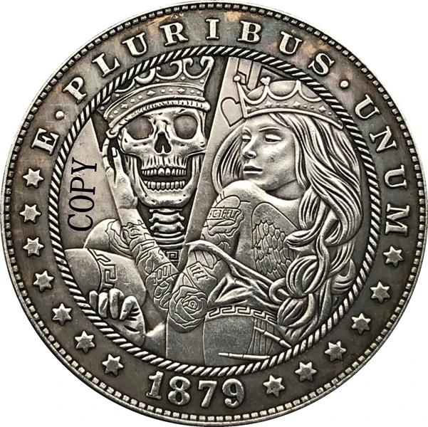 

Hobo Nickel 1879-CC USA Morgan Dollar COIN COPY Type 187
