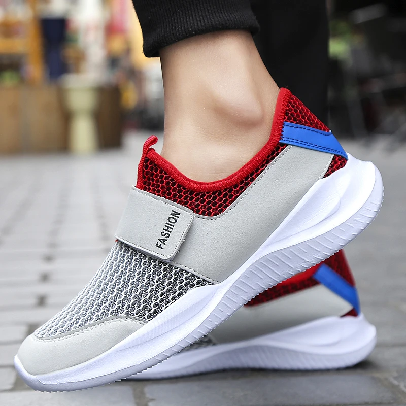 2020 Man Sneakers Outdoor flat Walking Shoes Mesh Breathable Sport Running Fashion Soft Men's Casual Plus Size 46 |