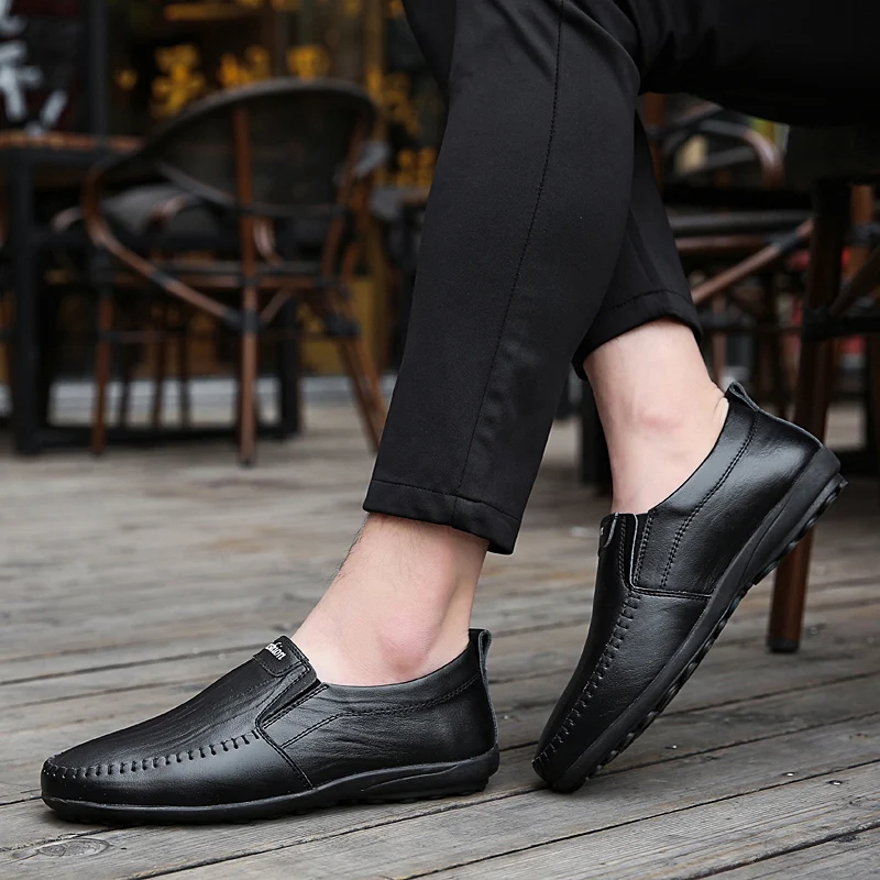 Мужские кроссовки Лоферы Кроссовки из натуральной кожи Удобная дышащая мужская