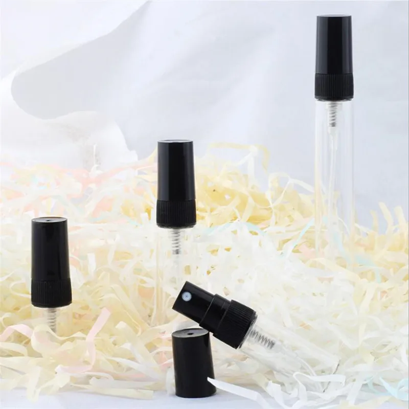 

Black 2ml 3ml 5ml 10ml Mist Spray Bottle Spray Pump Bottle Travel Refillable Glass Perfume Bottle With Sprayer
