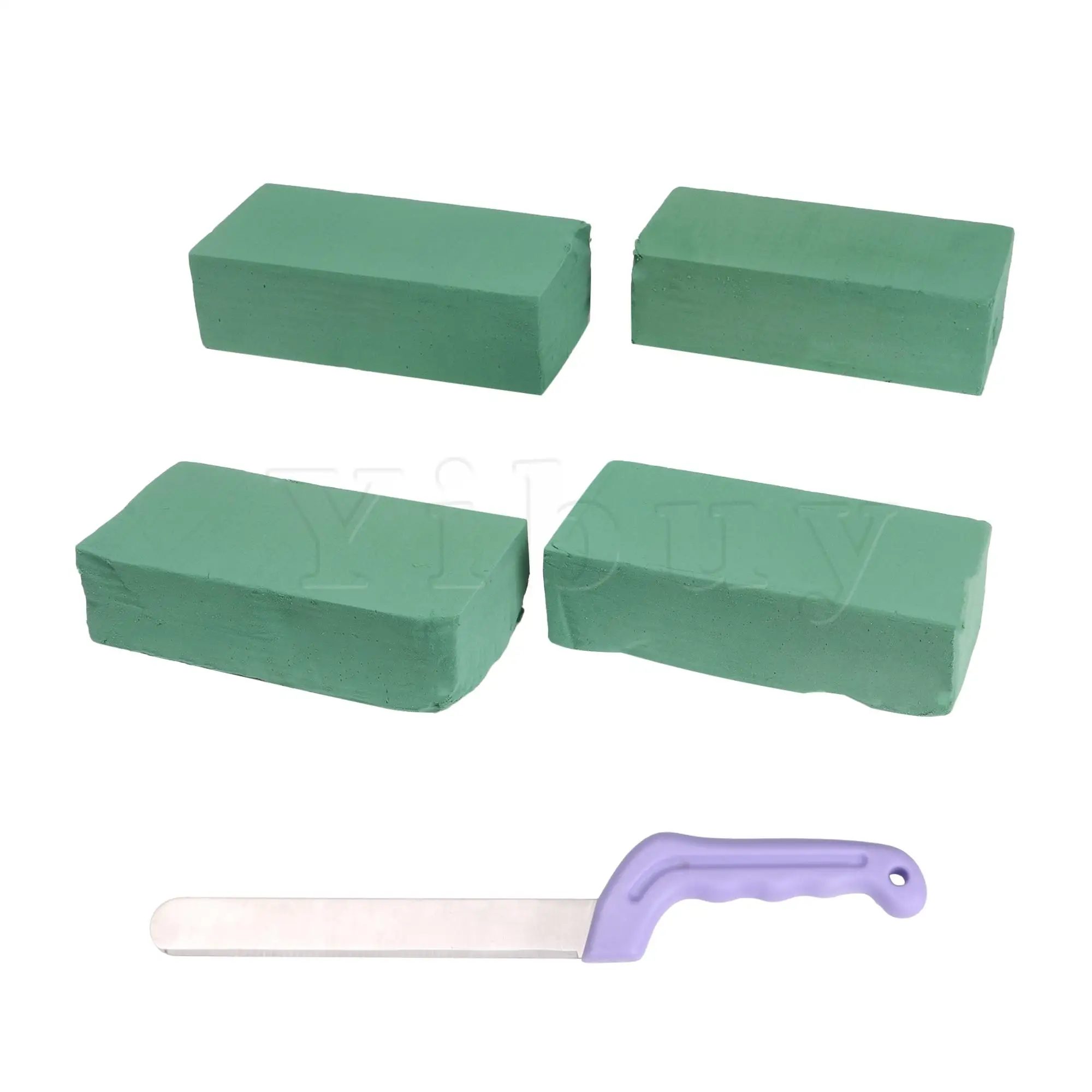 

4x Household Rectangle DIY Flower Basket Foam Blocks with Cutting Tool
