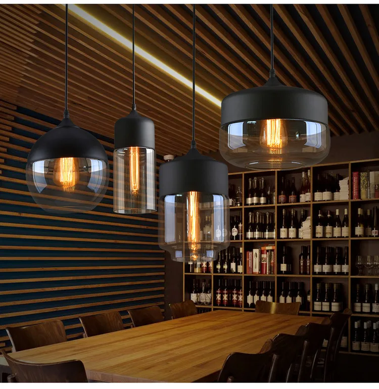 Скандинавская стеклянная люстра для промышленного ресторана, индивидуальная американская творческая светодиодсветодиодный лампа для бар... от AliExpress RU&CIS NEW