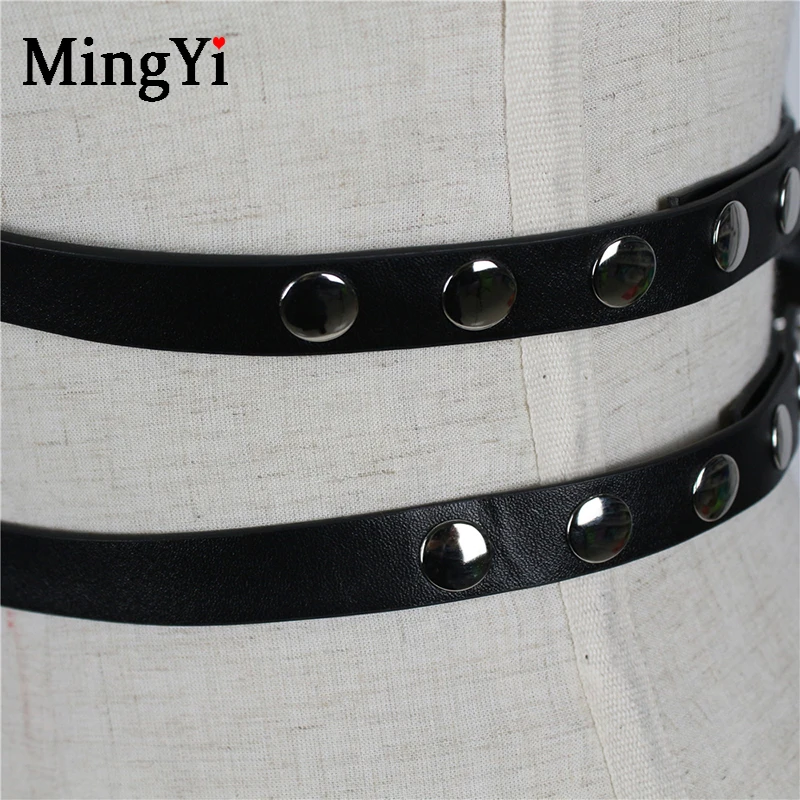 

Harajuku Punk Shoulder Strap Belt Women Bdsm Goth Sexy Body Chest Harness Lingerie Bondage Straps Belt Rivets Crop Top Clubwear