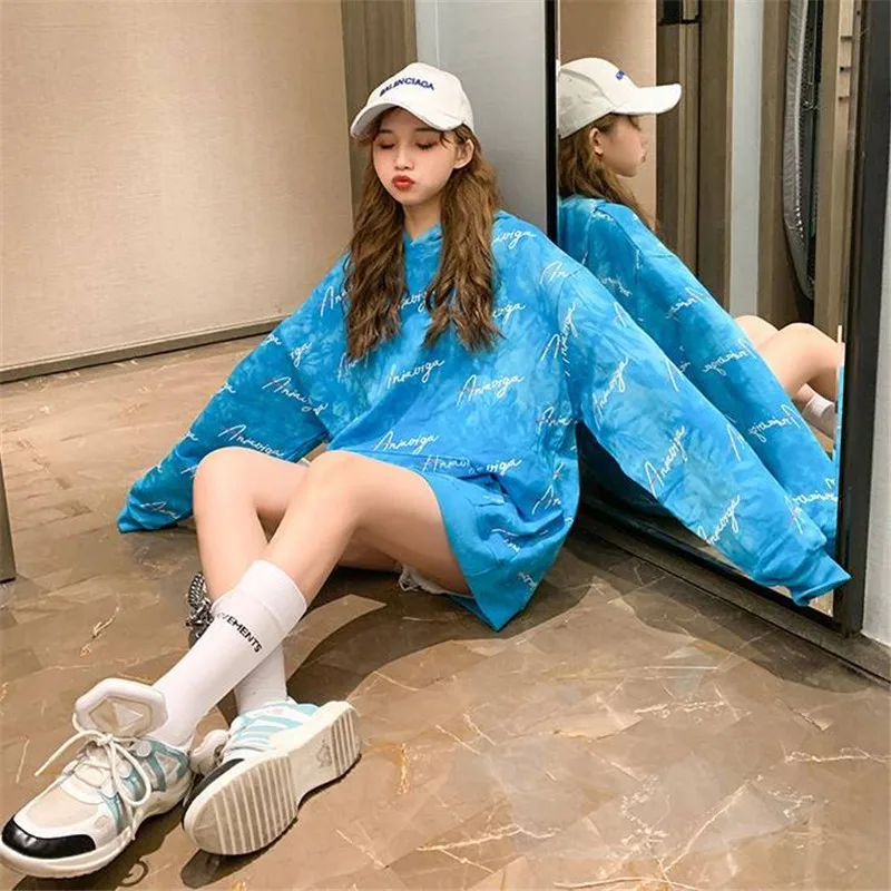 Ulzzang зимняя женская Толстовка Harajuku печать толстовка с капюшоном осень bf с длинным рукавом свободный свитер Толстовка забавная Женская