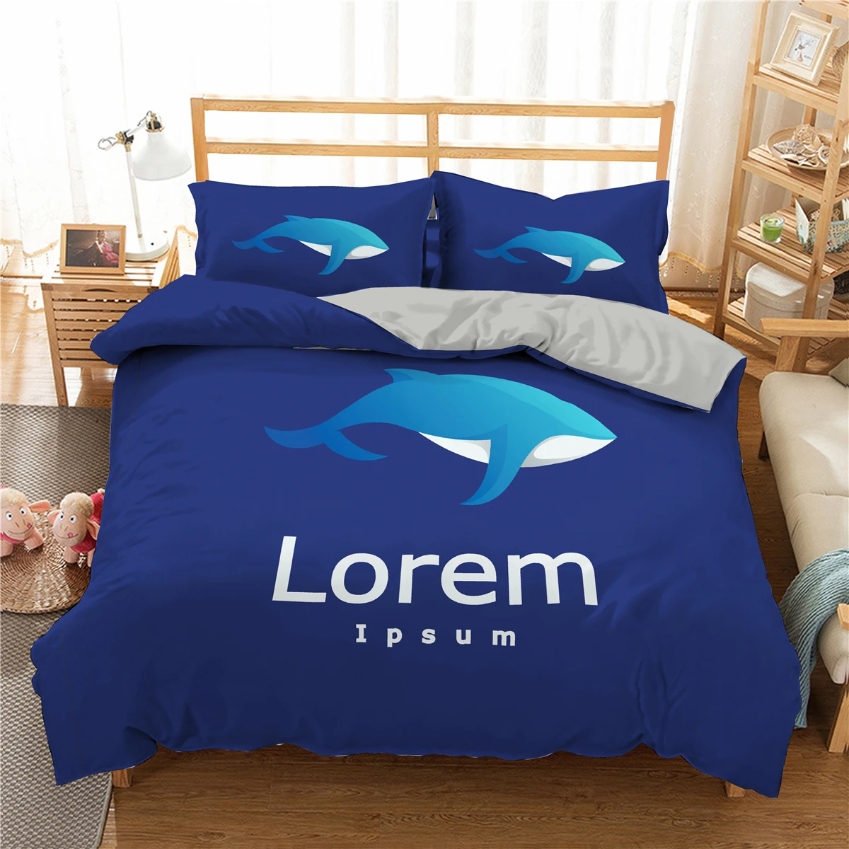 

3D Marine life Bedding Set 220x240 Cartoon Printed Duvet Cover For Home Kid Girls Boys 2/3pcs Queen King Twin Size Comforter Set
