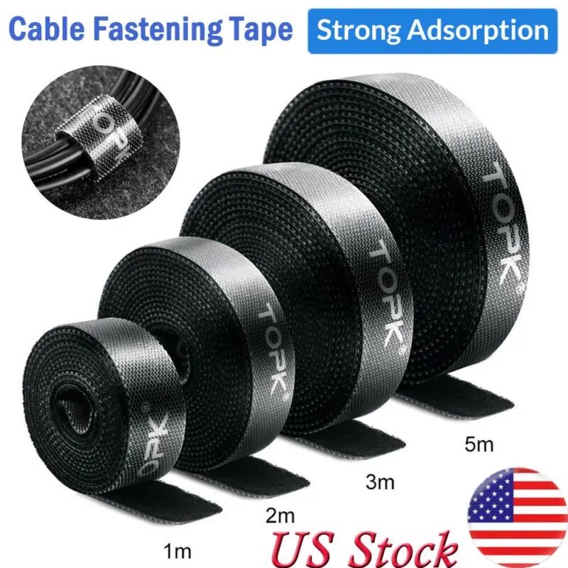 

1Pcs Reusable Nylon Magic Tape PC Cable Tie Fasten Straps Wire Holder Organizer Velcro Multifunctional Finishing Line Belt