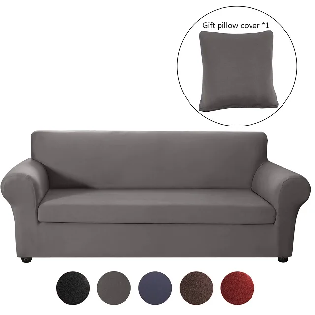 Gray Стрейч диван Slipcover 2-шт. Диван-крышка мебель протектор диване Микро волокно супер мягкий прочный с эластичным дном - Цвет: Gray