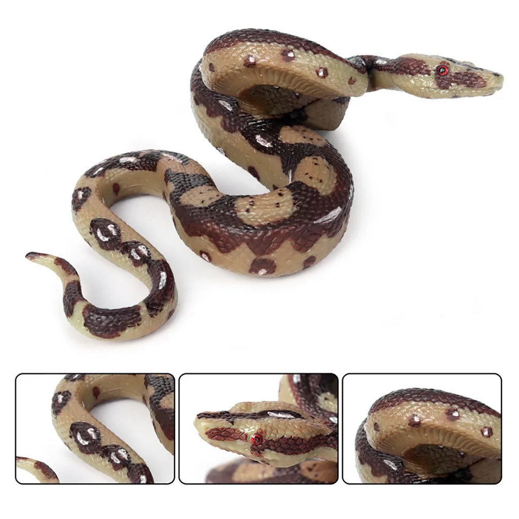 

Large Realistic Rubber Snake Fake Horror Halloween Props Decor High Simulation Animal Prank Snake Cobra Toys Drop Shipping