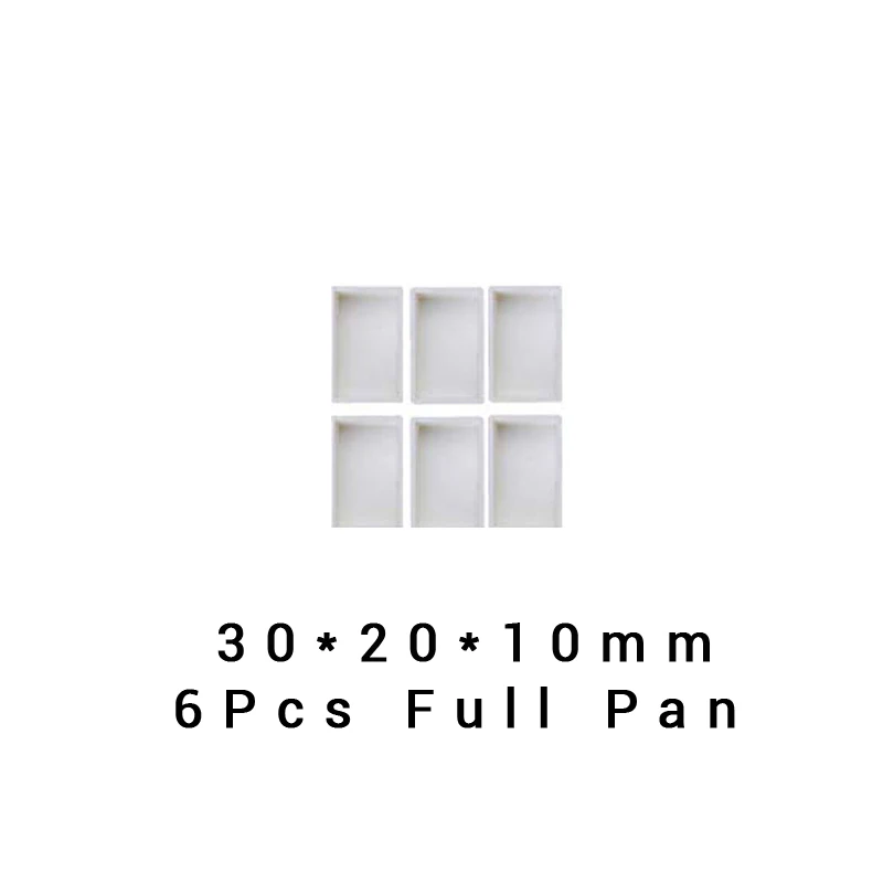 6Pcs Full Pan 6/12/24/36/48 шт пустые полный/половина Пан белый полукювет Краски Пластик акварель Краски сетки полукювет палитра художника товары для рукоделия - Цвет: 6Pcs Full Pan