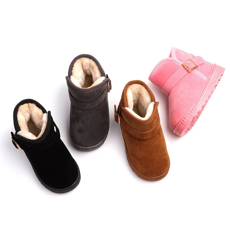 

Children's Snow Boots Boys and Girls Boots Waterproof Plus Velvet Thickening Winter Non-slip Boots Baby Cotton Boots