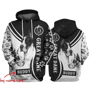 Индивидуальные дог название 3D толстовки пуловер с принтом для мужчин для женщин забавные толстовки свитер Перевозка груза падения