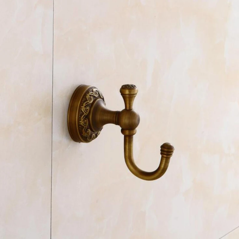 

Coat Hook Antique Brass Towel Hook Rag Yukata Hanger Door Wall Hook Retro Home Decoration Bathroom Pendant