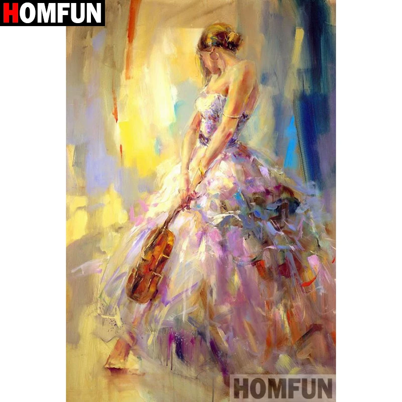 HOMFUN квадратная круглая Алмазная 5D картина экологичные изделия полная вышивка