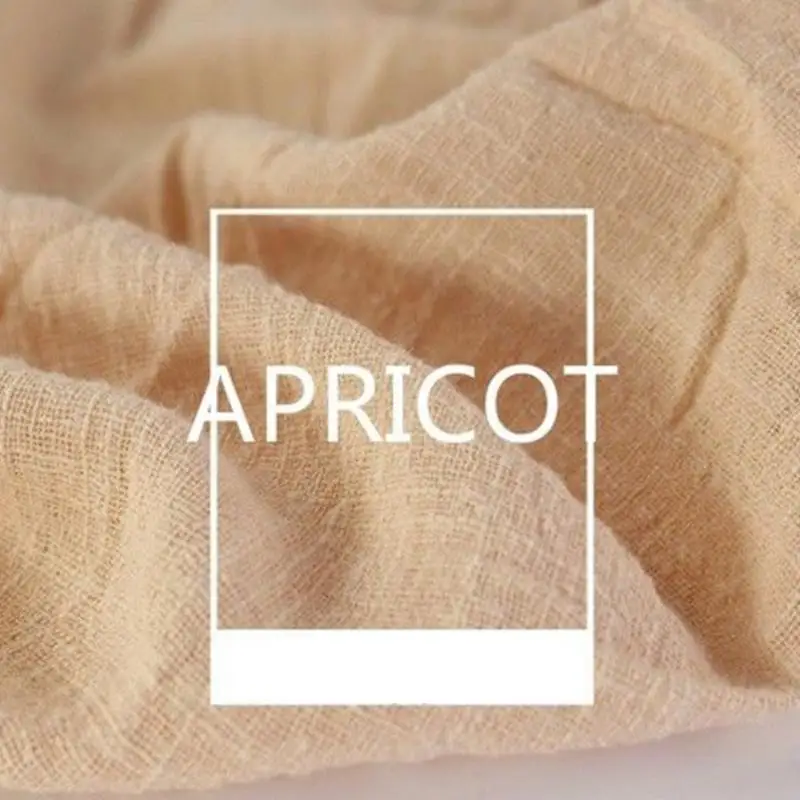 apricot 1 шт. 130x100 см мягкий Лен Хлопок Ткань органический материал чистый натуральный лен Cambric эко Сделай Сам одежда Лоскутная Ткань 15 цветов - Цвет: apricot