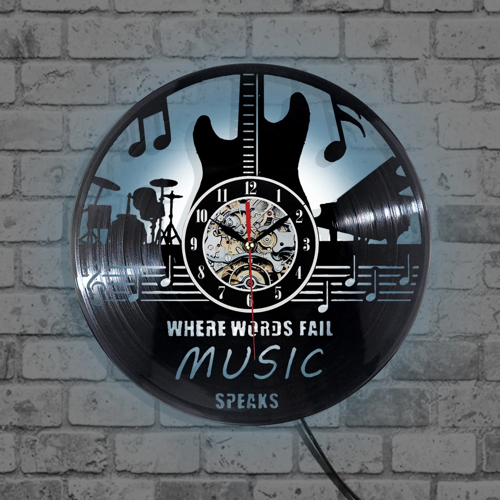 

2020 Record Vinyl Wall Clock Music Speark Vinyl Wall Clocks for School Classroom Home Decor Wall Clock Watch New Free Shipping