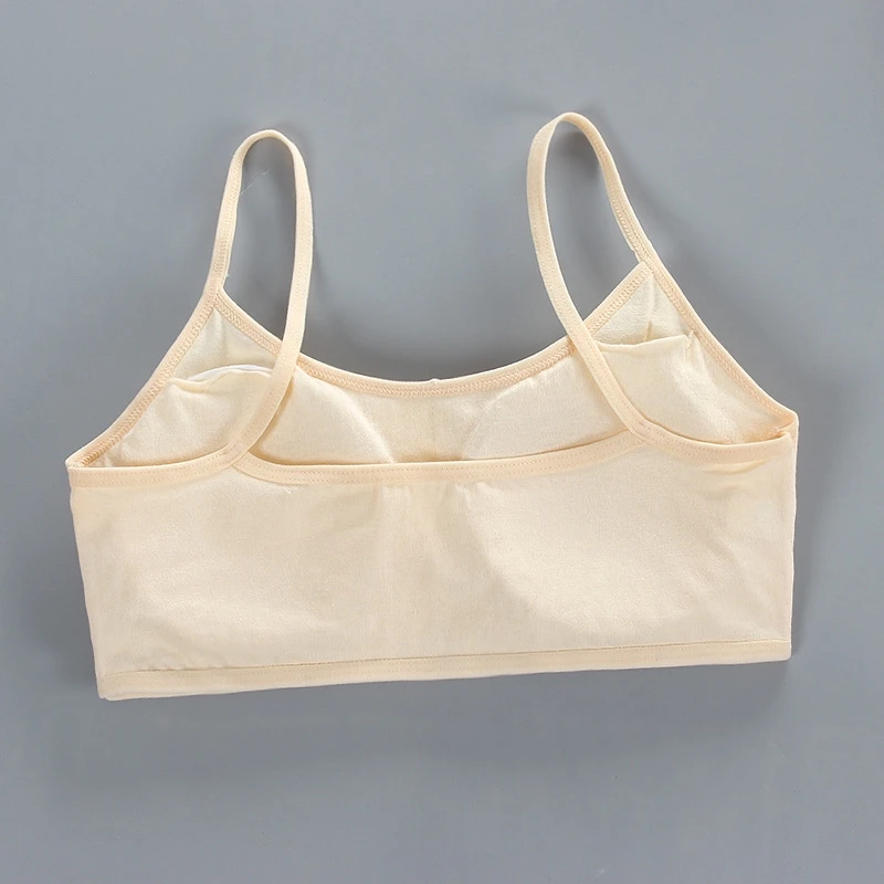 

8-18 Years Old Sling Cotton Sweat-absorbent Youth Girl Training Bra Adolescent Comfort Thin Belt Vest Wireless Children's Bra
