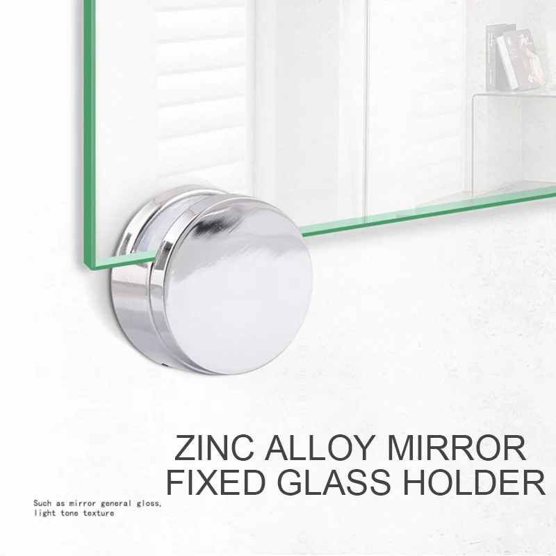 4 шт. Стекло зажим Ванная комната зеркальные Клипсы из цинкового сплава цинковый