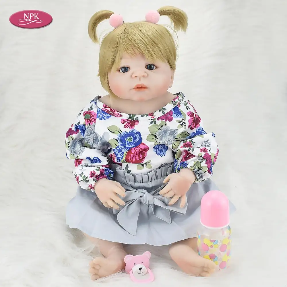 Bebes Reborn Menina силиконовая кукла для новорожденной девочки модная игрушка ванны 55 см
