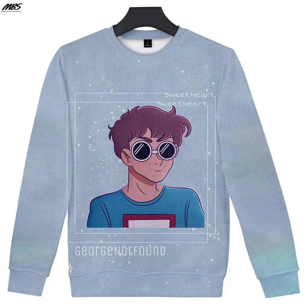 

Fashion Crew neck sweatshirt Cartoon Printed George NotFound Without cap Hoodies Funny Anime Men Women Sportswear Unisex Tops