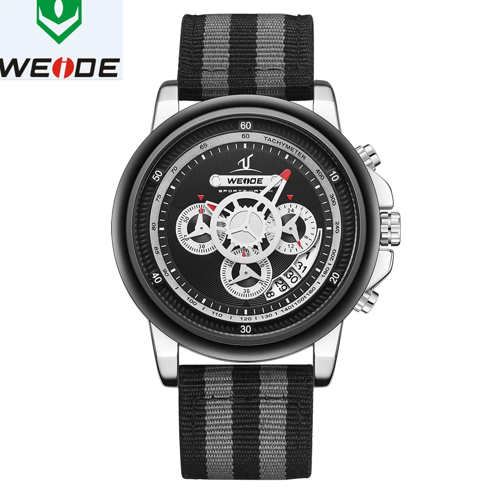 WEIDE мужские роскошные часы военные спортивные водонепроницаемые несколько