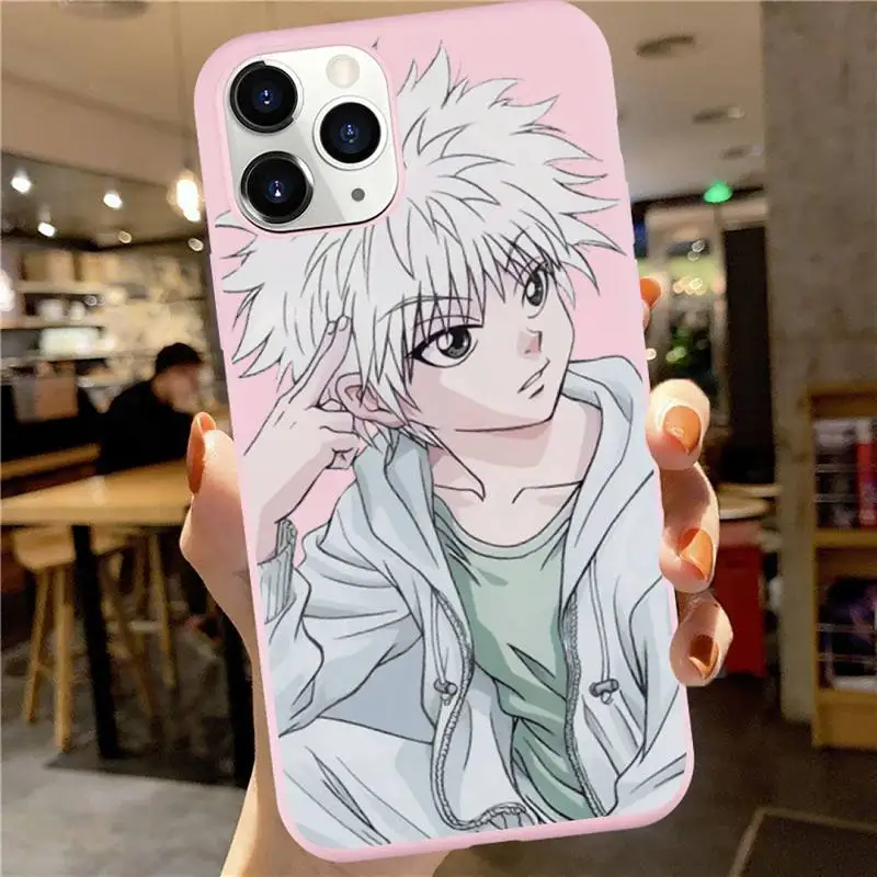 

Hunter X hunter anime Phone Case Candy Color for iPhone 6 7 8 11 12 s mini pro X XS XR MAX Plus custom protective funda
