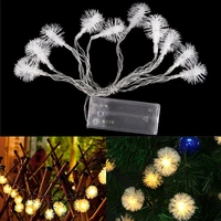 1 5m3m6m led decorative light string hairy ball dandelion light string xmas party christmas tree flasher wedding decoration