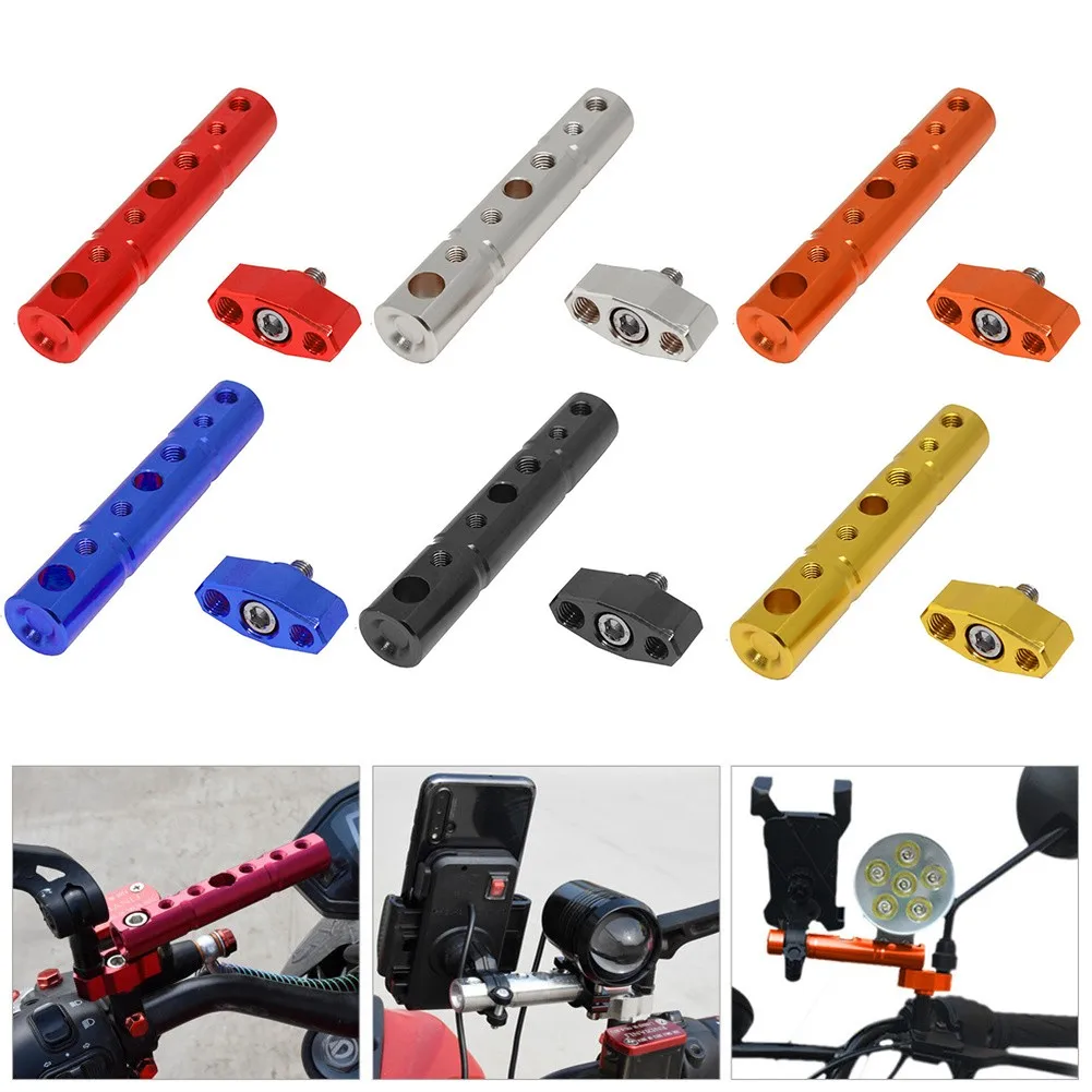 

1pc Motorcycle Extension Rod Rear View Mirror Holder Mount Bracket Extension Lighting Crossbar Accessories