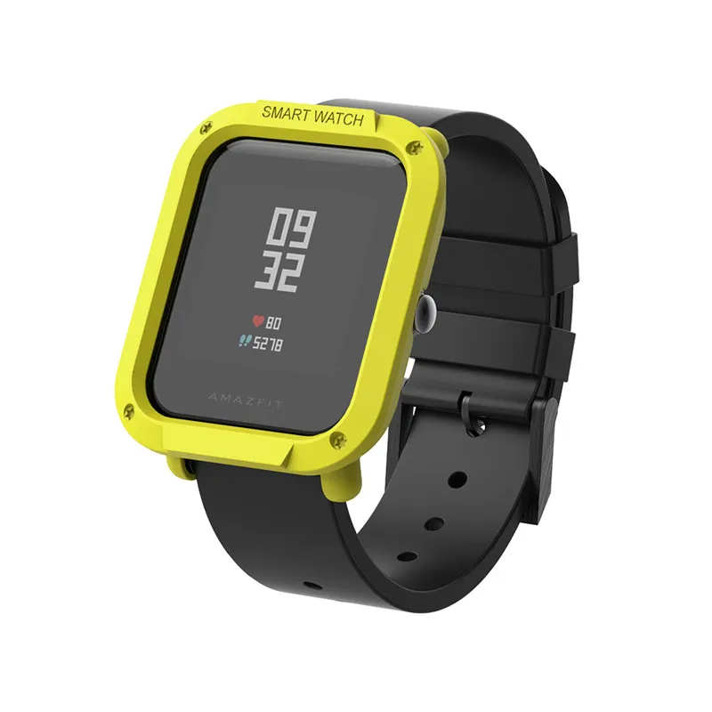 yellow only case Жесткий защитный чехол для Amazfit Bip GTS GTR 42 мм 47 мм протектор для часов Huami Bip Lite аксессуары для умных часов SIKAI - Цвет: yellow only case
