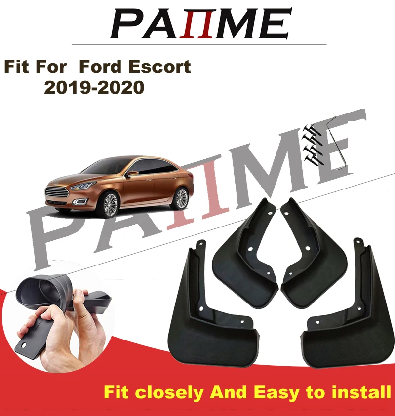 

4 Pcs Set Molded Mud Flaps Mudflaps Splash Guards Front Rear Mud Flap Mudguards Fender for ford escort 2019-2020 YC101177