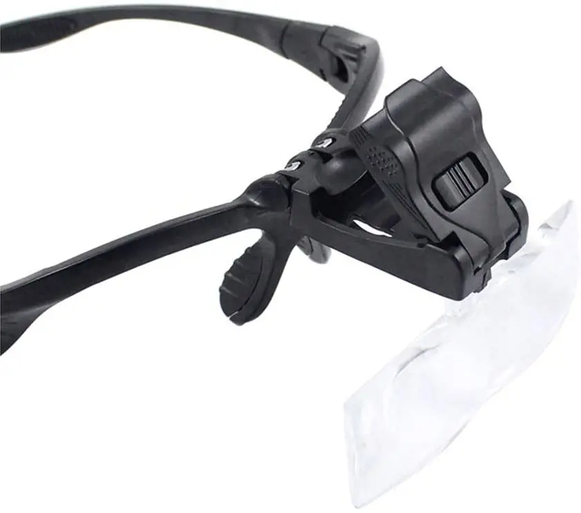 Оголовье лупа Ремонт глаз Лупа 2 светодиодный светильник 1 0/1 5/2 0/2 5/3 5x 5PC СТЕКЛО es