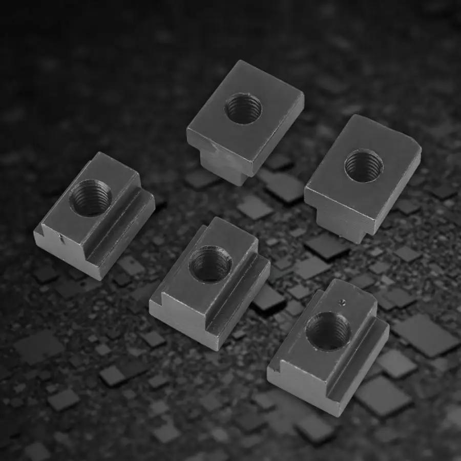 5 шт. черный оксид отделка т слот гайки M8/10 нитей помещаются в t слоты машинных