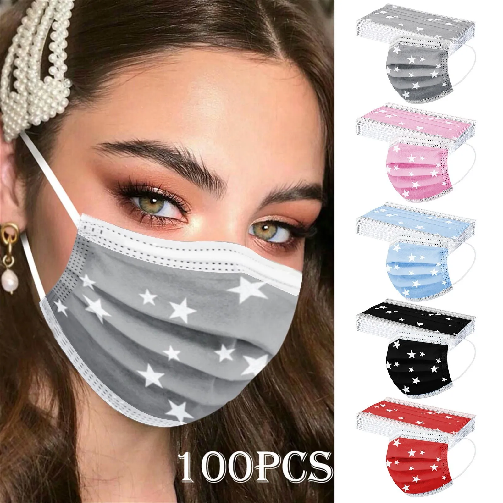 

100pcs Mask Mascarillas Disposable Face Mask 3ply Ear Loop Masks Breathable Free Shipping Maskforface