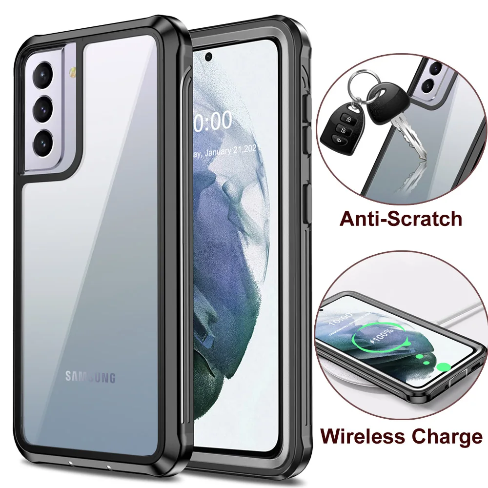 

For Samsung Galaxy S21 Ultra case Original Transparent Shockproof Armor case for Samsung S21 case 360 full cover S20 FE 5G case