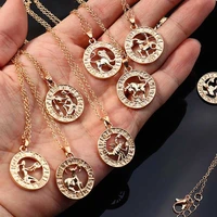 pendants necklace virgo libra scorpio sagittarius capricorn aquarius for women men 12 zodiac letter constellations