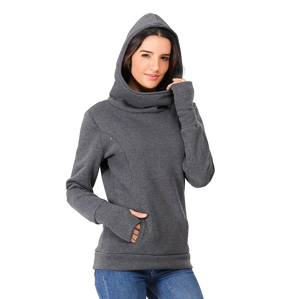Толстовка для кормящих женщин с длинным рукавом рубашка для грудного кормления зима для кормления для беременных Одежда для беременных Большие размеры