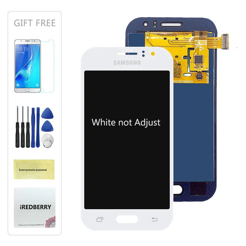 White not Adjust Протестированный J111 ЖК-дисплей для samsung Galaxy J1 Ace J111F J111M J111FN ЖК-дисплей сенсорный дигитайзер сенсорная сборка - Цвет: White not Adjust